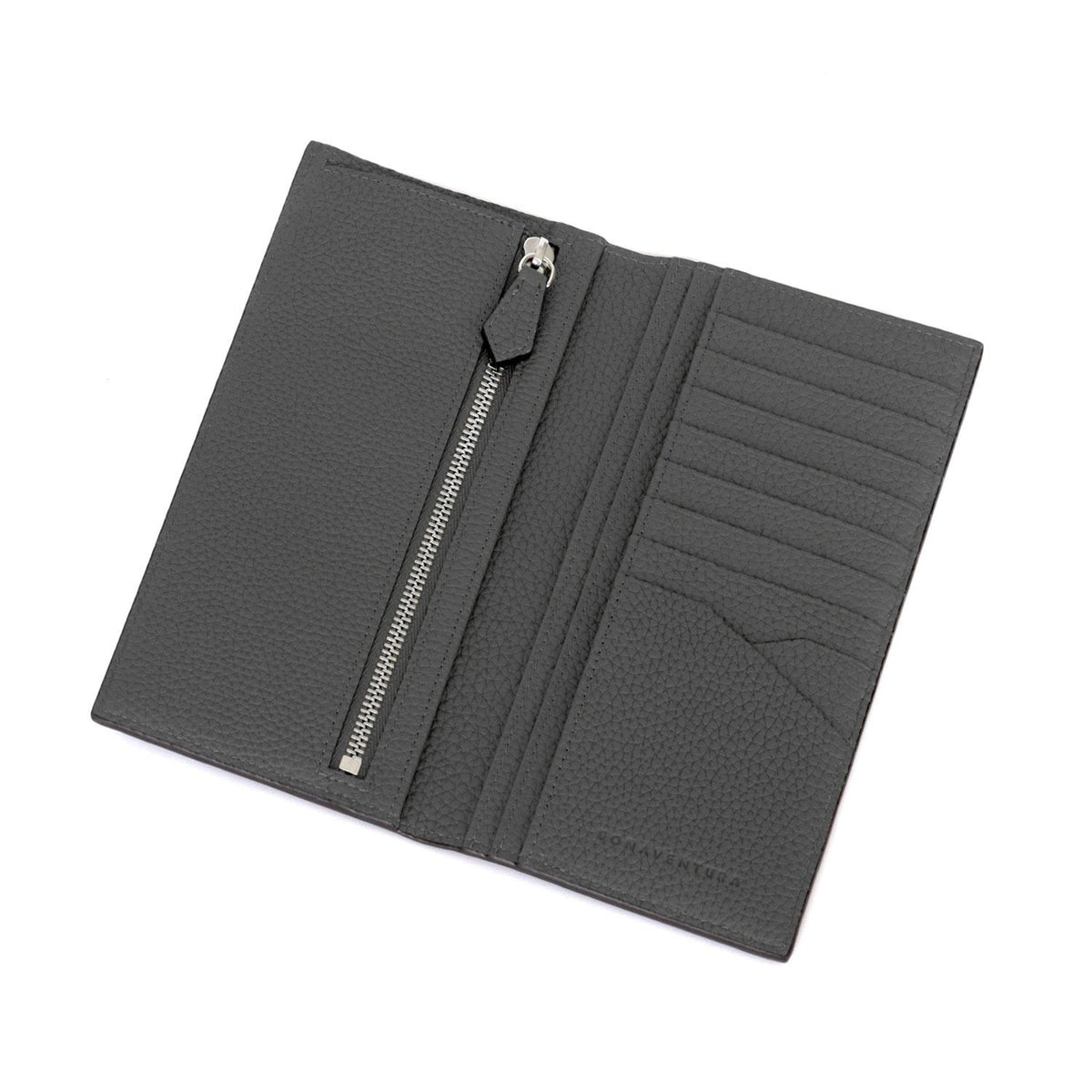 Long Wallet Shrink Leather (Charcoal Gray)