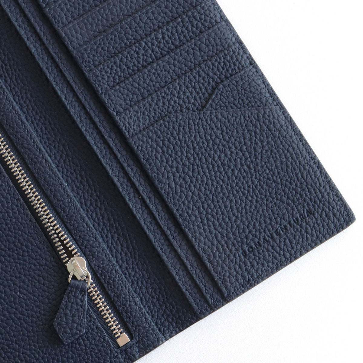 Long Wallet Shrink Leather (Navy)