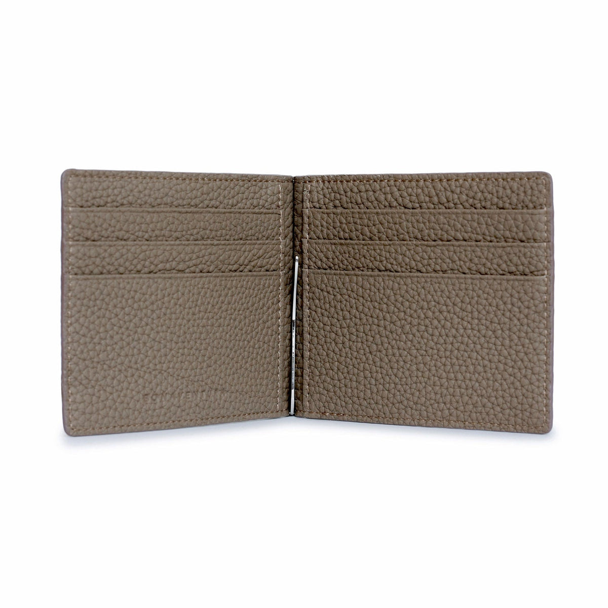 Bi-fold Wallet with Money Clip Shrink Leather (Etoupe)