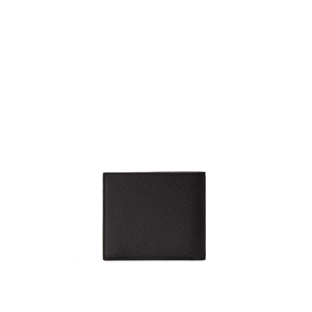 SAVOIA × BONAVENTURA Men's Bi-fold Wallet Shrink Leather (Black × Savoia Blue)