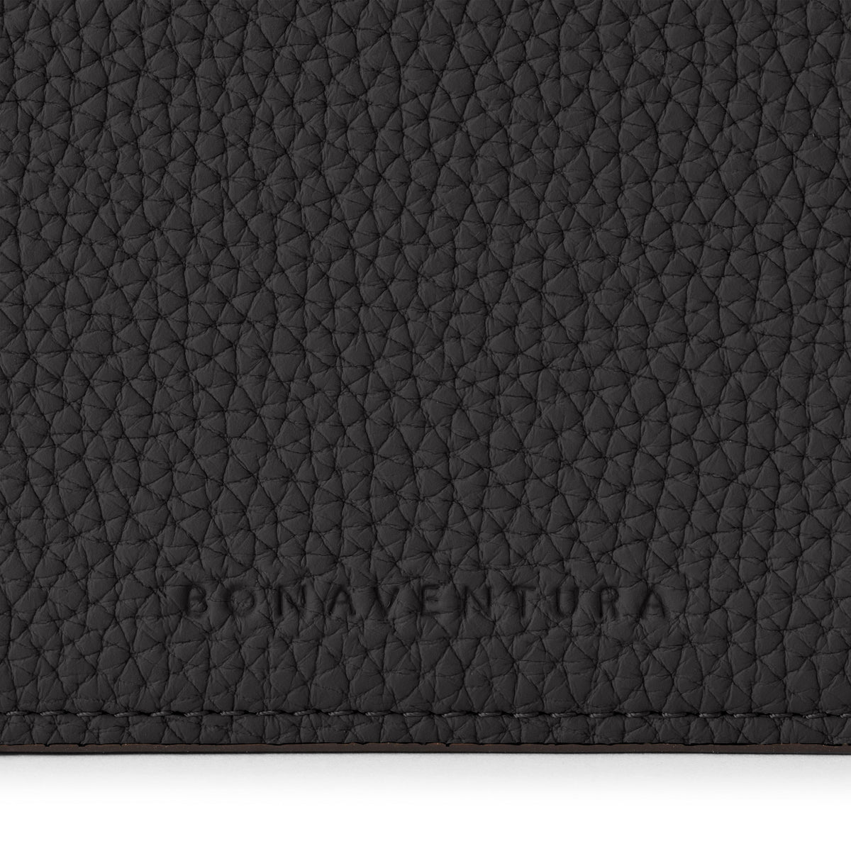 SAVOIA × BONAVENTURA Men's Bi-fold Wallet Shrink Leather (Black × Savoia Blue)