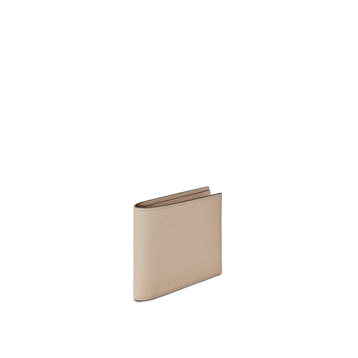 Men's Bi-fold Wallet Shrink Leather (Greige)