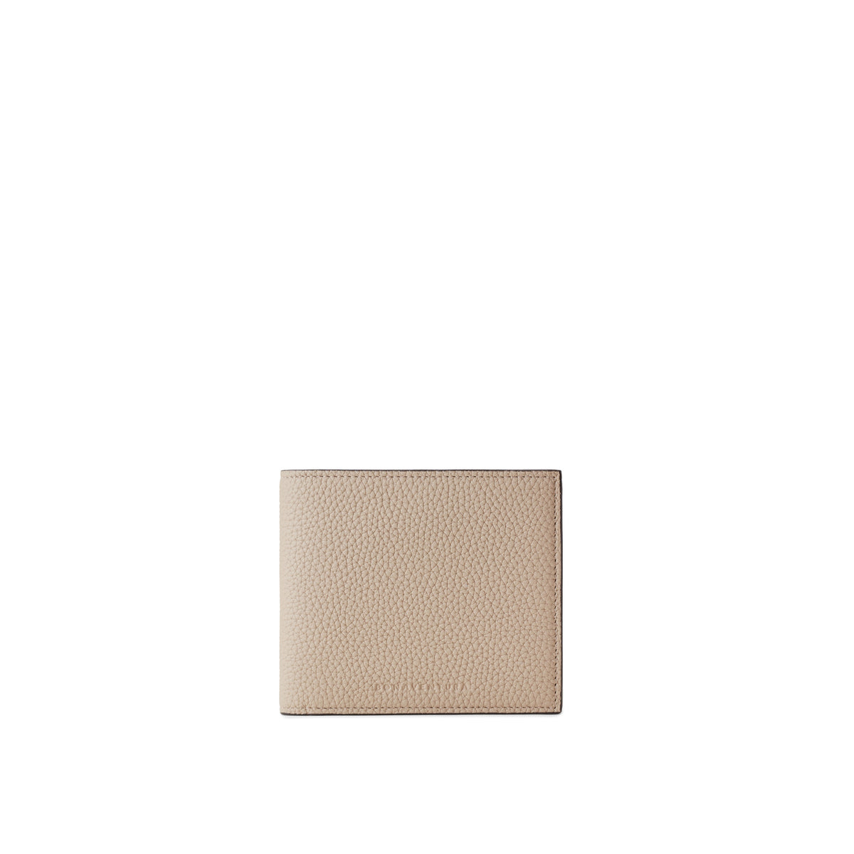 Men's Bi-fold Wallet Shrink Leather (Greige)
