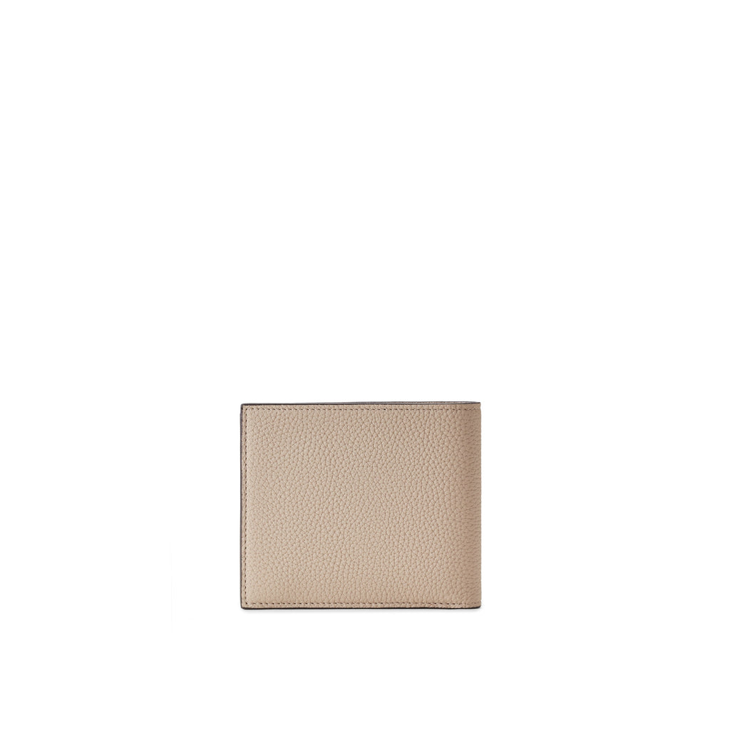 Men's Bi-fold Wallet Shrink Leather (Greige)