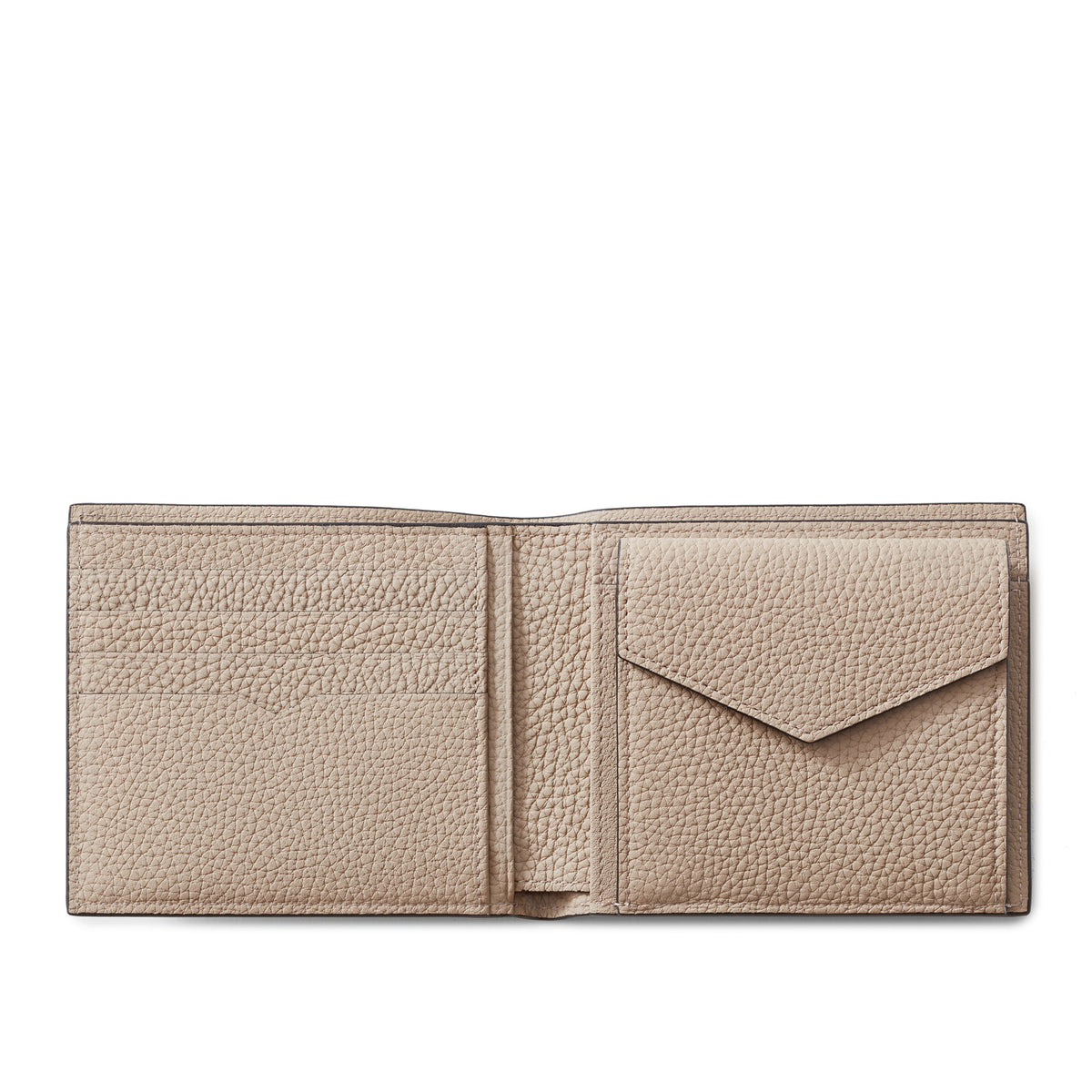 Men's Bi-fold Wallet Shrink Leather (Greige)