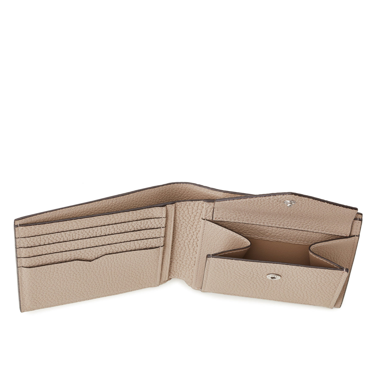 Men's Bi-fold Wallet Shrink Leather (Greige)