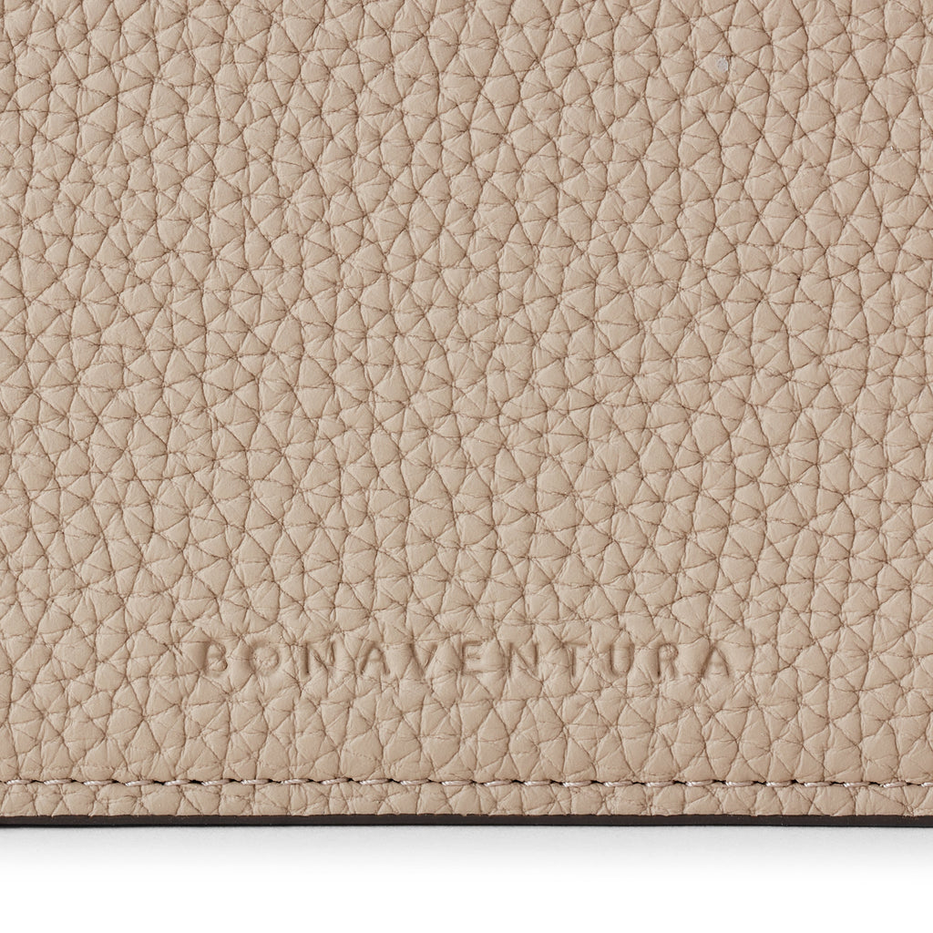 Men's Bi-fold Wallet Shrink Leather (Greige)