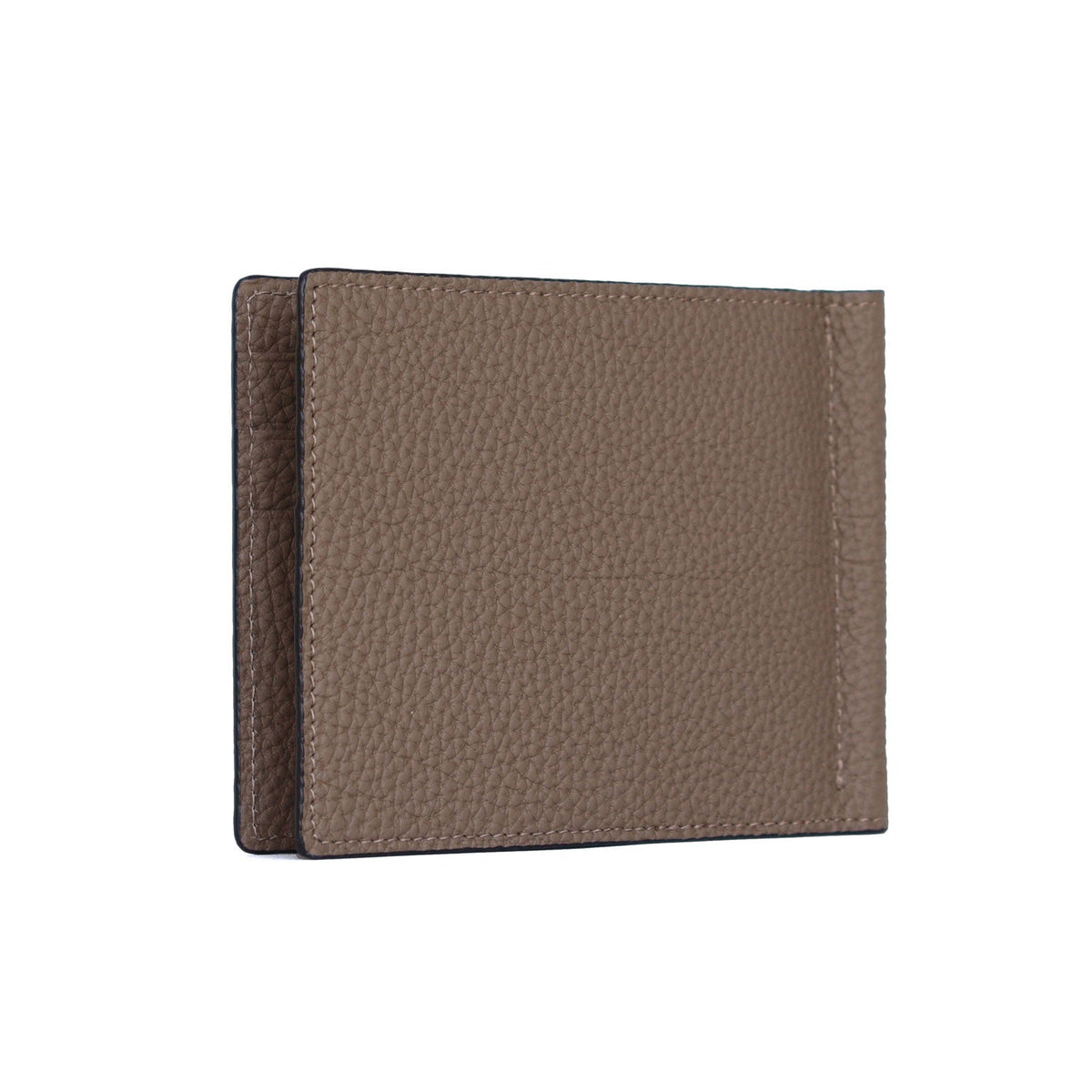Bi-fold Wallet with Money Clip Shrink Leather (Etoupe)