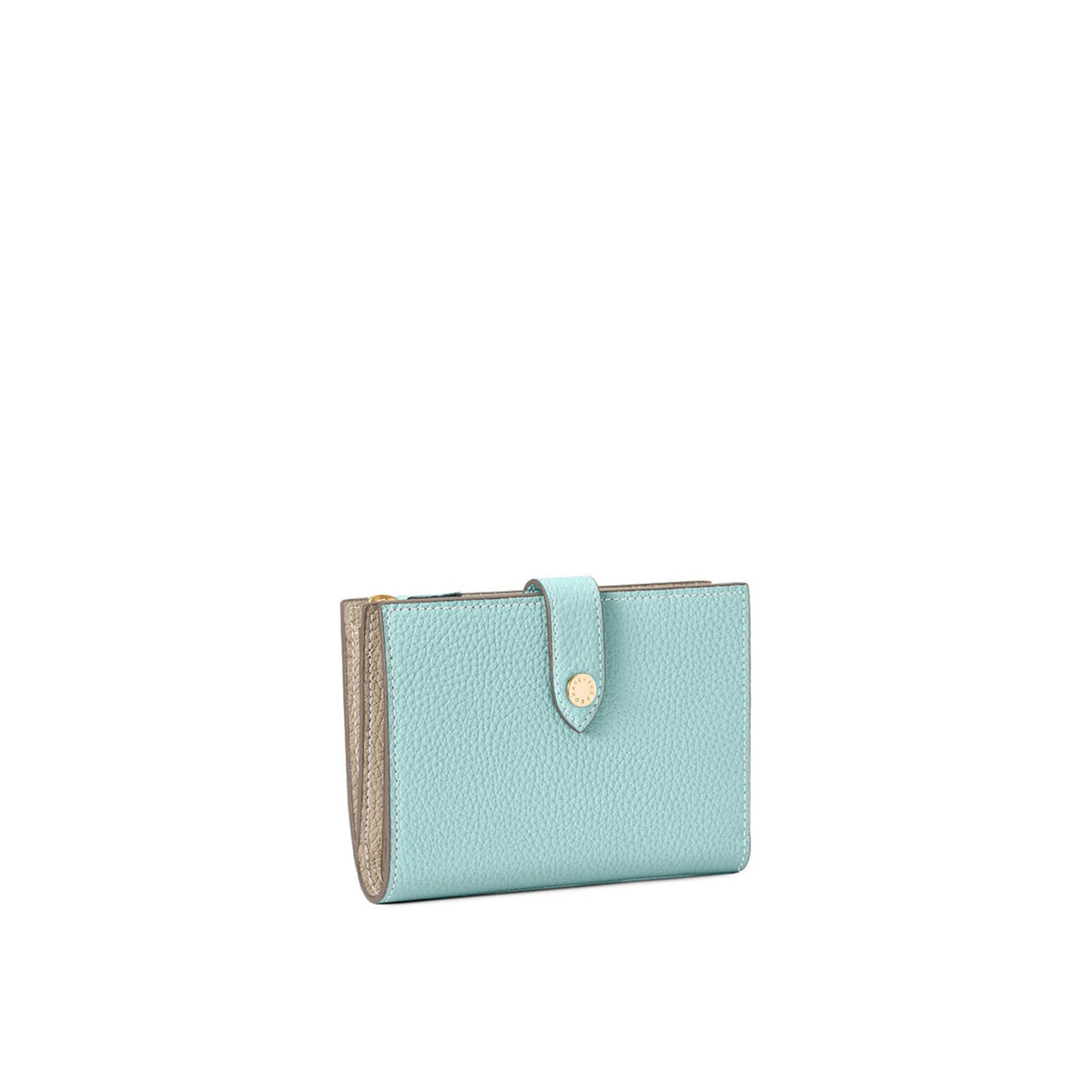 Belted Multi Medium Wallet Shrink Leather (Mare Blue × Greige (Etoupe edge paint))