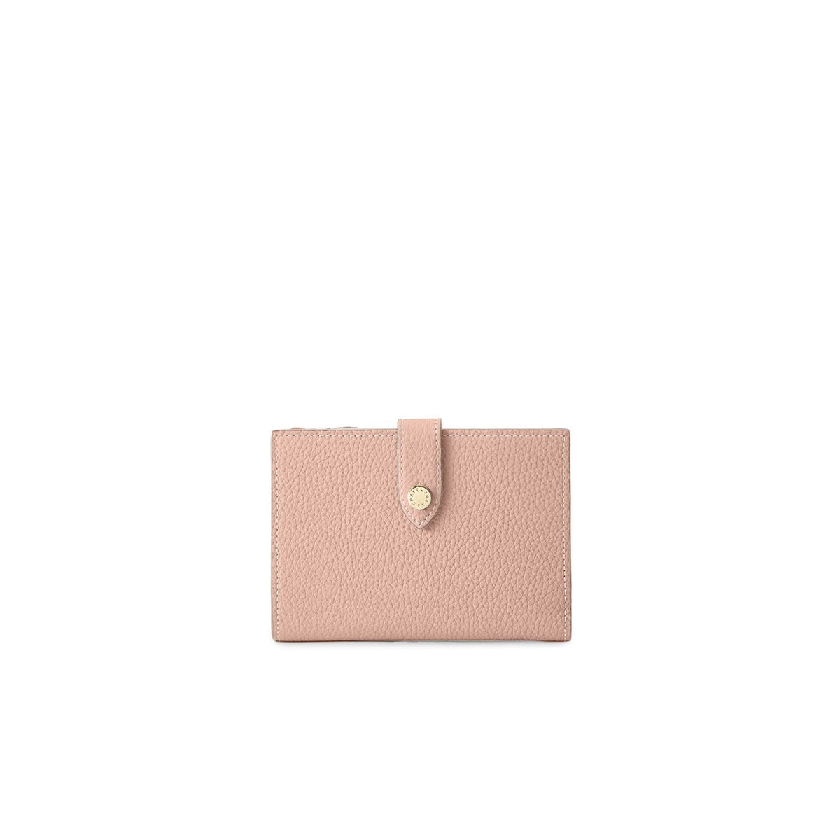 Belted Multi Medium Wallet Shrink Leather (Almond Pink × True Gray (Etoupe edge paint))