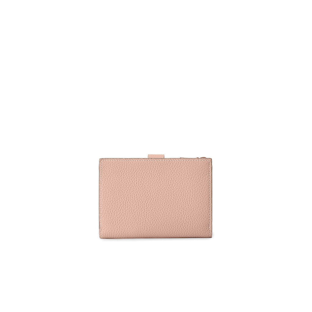Belted Multi Medium Wallet Shrink Leather (Almond Pink × True Gray (Etoupe edge paint))
