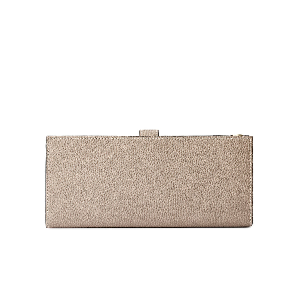 Belted Multi Long Wallet Shrink Leather (Greige × Yellow)