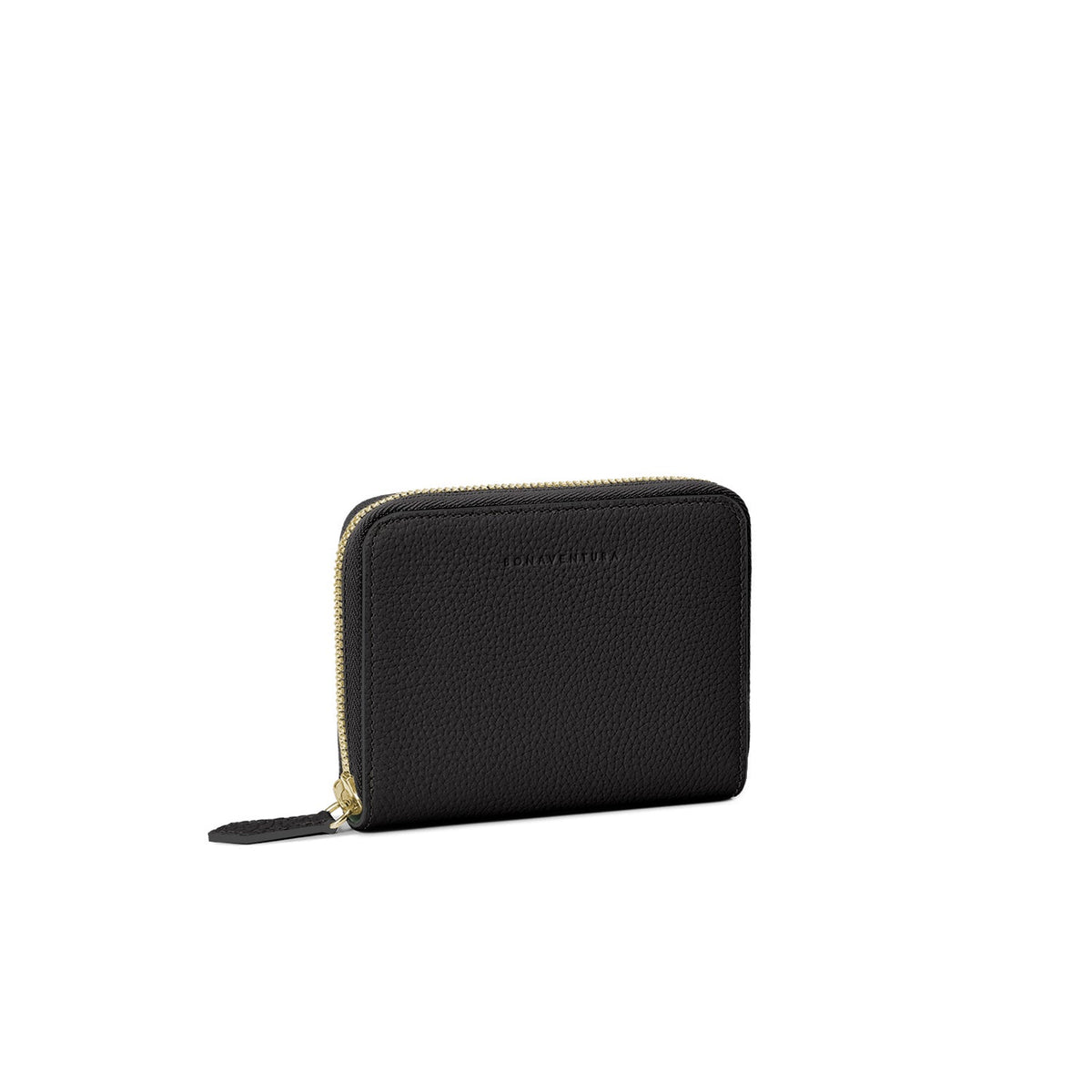 Medium Functional Zip Wallet Shrink Leather (Black × Green)