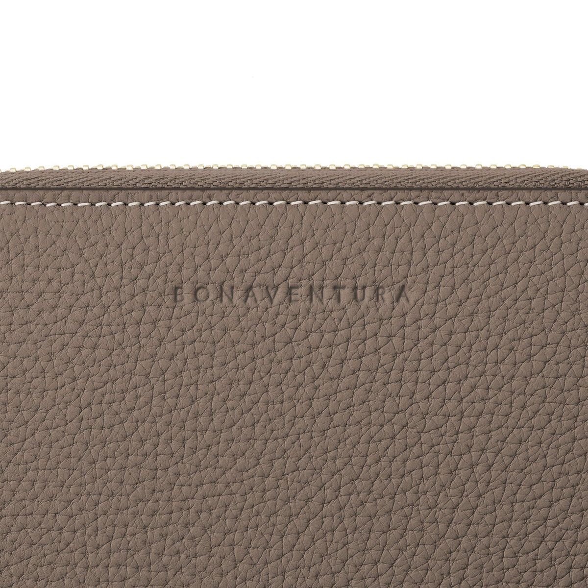 Medium Functional Zip Wallet Shrink Leather (Etoupe × Yellow)