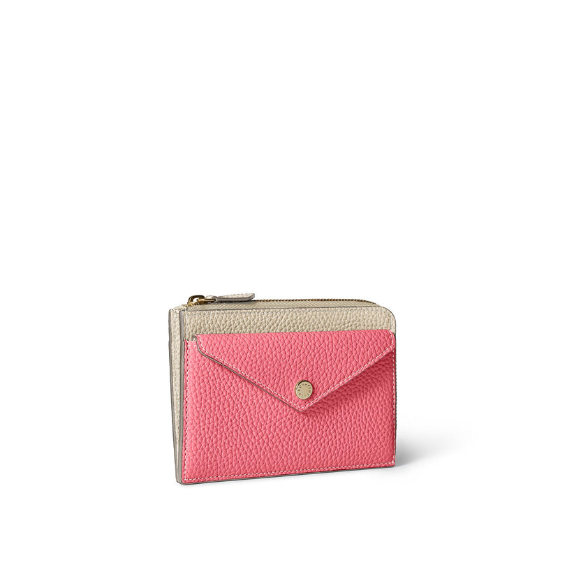 【Supervised by Ryuji Kagami | BONAVENTURA × 25ans】Envelope Mini Zip Wallet Shrunk Leather