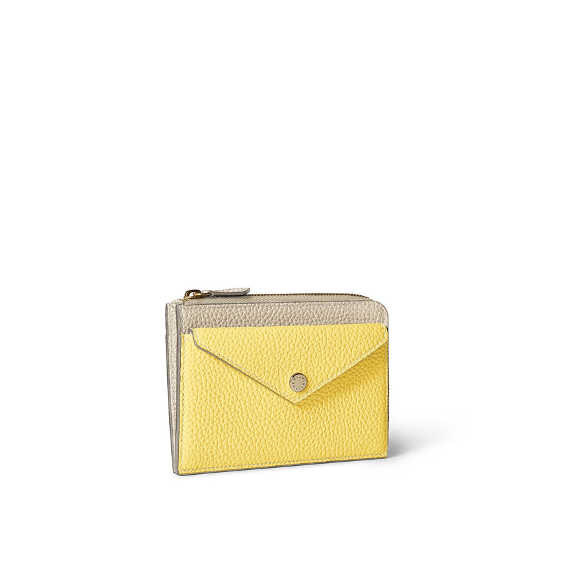 【Supervised by Ryuji Kagami | BONAVENTURA × 25ans】Envelope Mini Zip Wallet Shrunk Leather