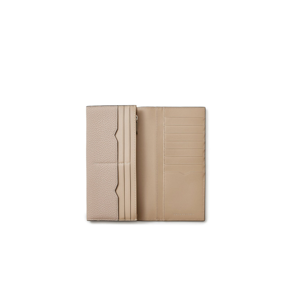 Long Bi-fold Wallet Shrink Leather (Greige)