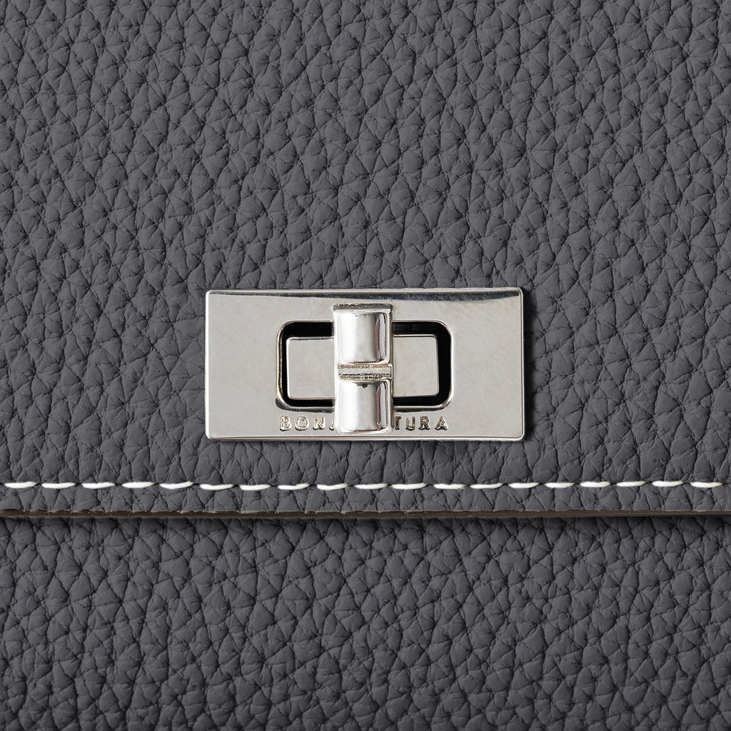 Beatrice Tri-fold Wallet Shrink Leather (Charcoal Gray)