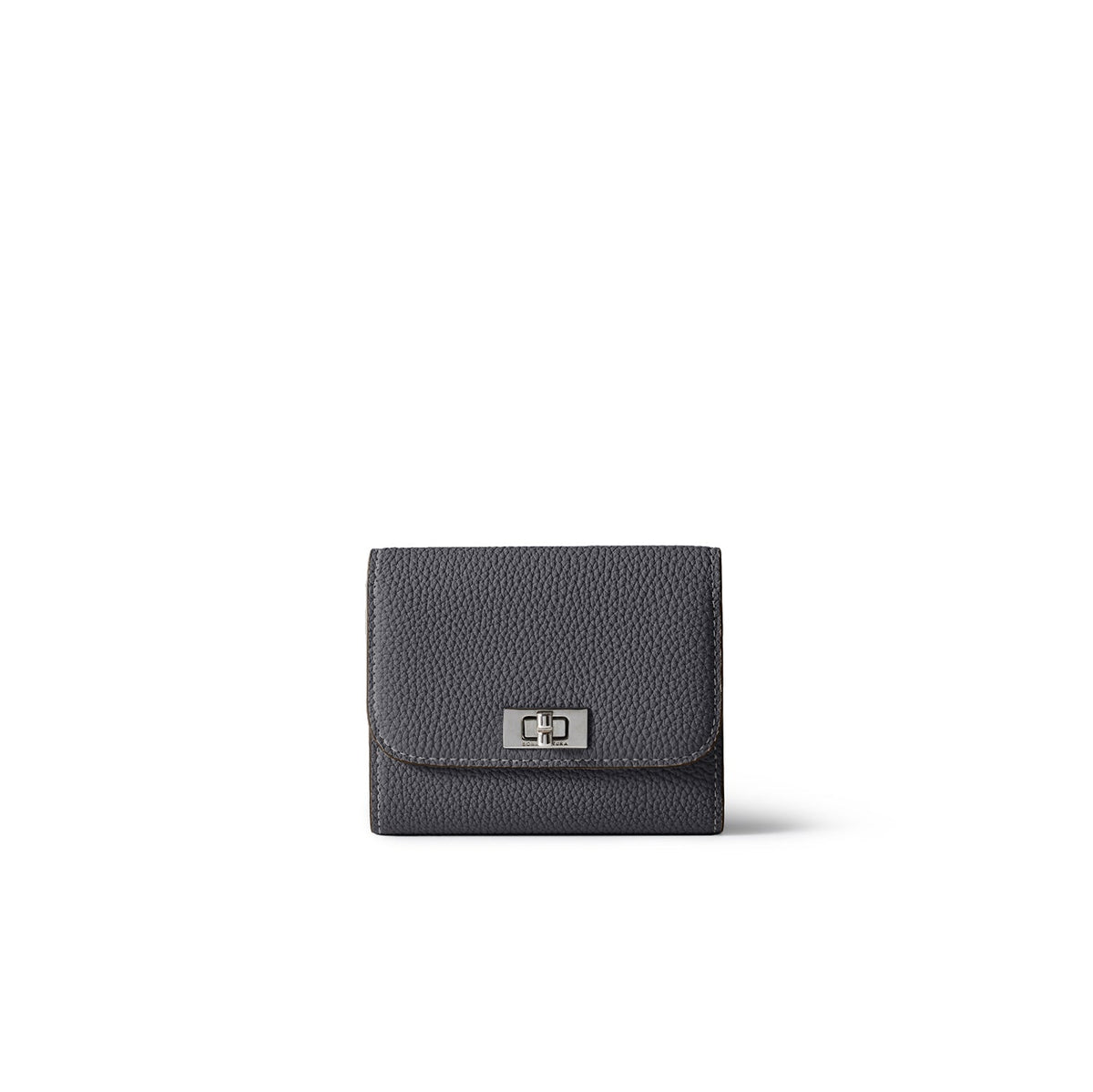Beatrice Tri-fold Wallet Shrink Leather (Charcoal Gray)