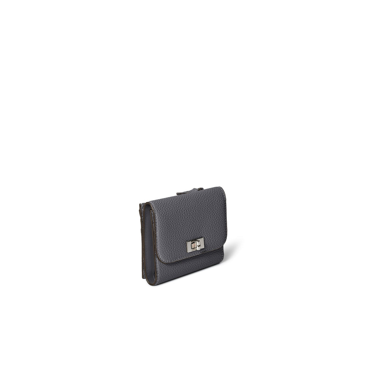Beatrice Tri-fold Wallet Shrink Leather (Charcoal Gray)