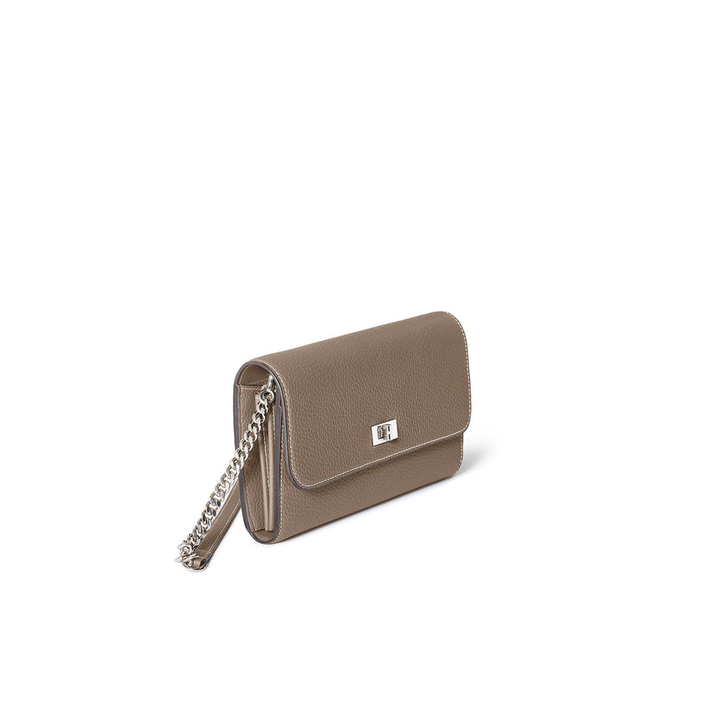Beatrice Long Wallet Shrink Leather (Etoupe)