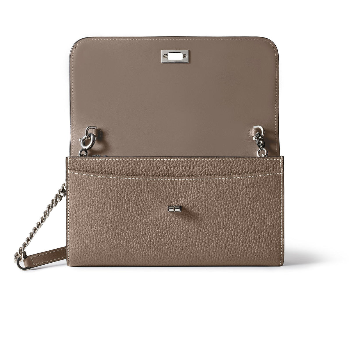 Beatrice Long Wallet Shrink Leather (Etoupe)