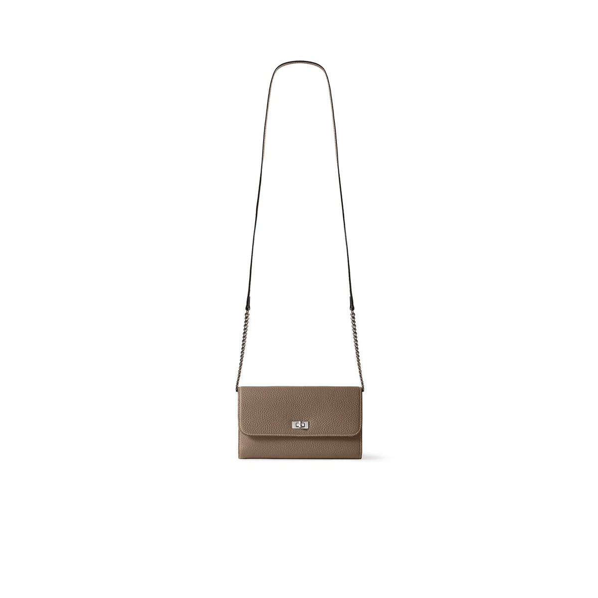 Beatrice Long Wallet Shrink Leather (Etoupe)