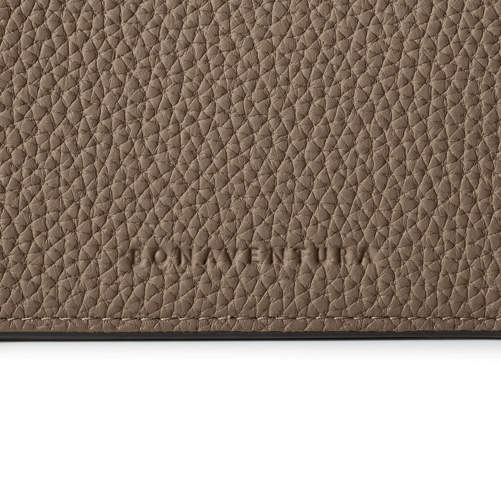 L-Zip Wallet Shrink Leather (Etoupe × Yellow)