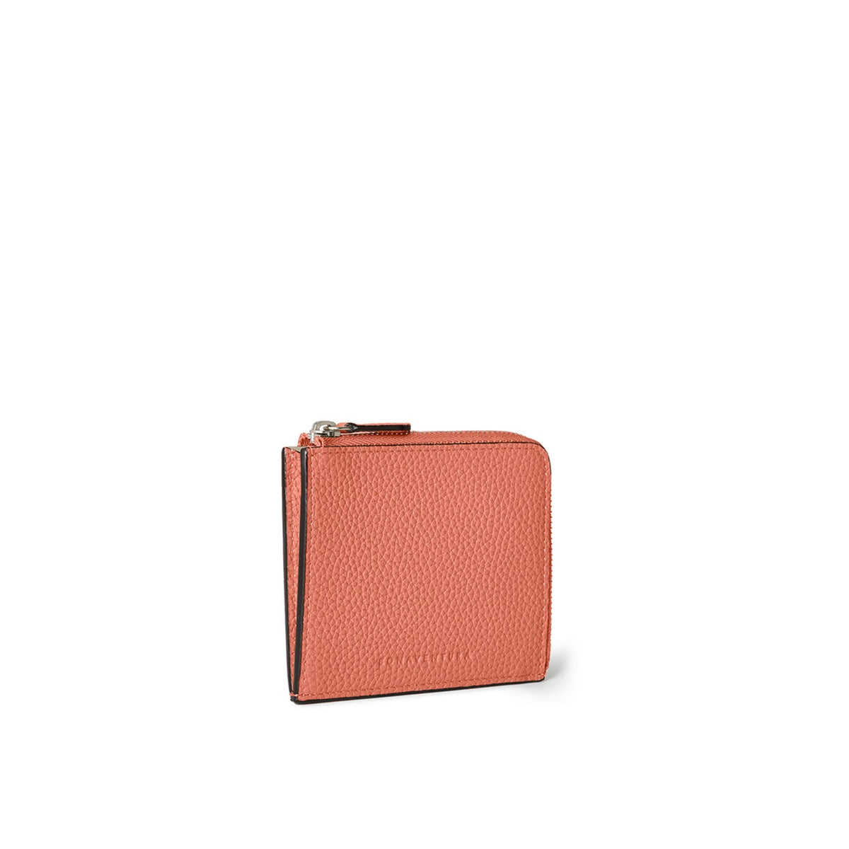 L-Zip Wallet Shrink Leather (Terracotta Orange × Greige)