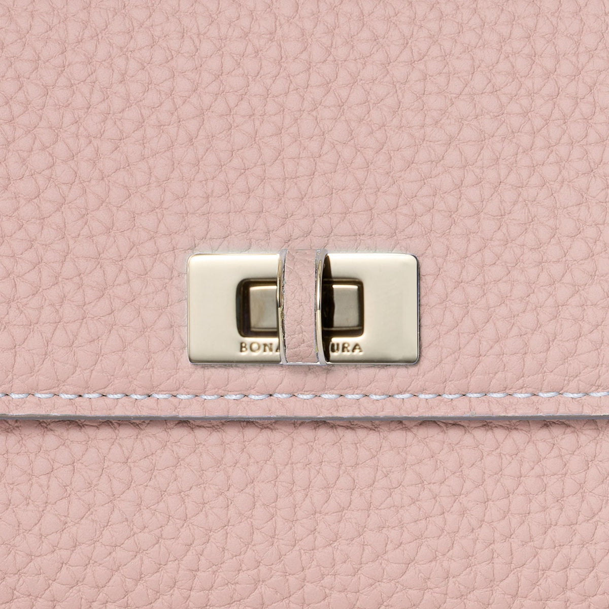 Vittoria Compact Wallet Shrink Leather (Sakura Pink × Greige (Etoupe edge paint))