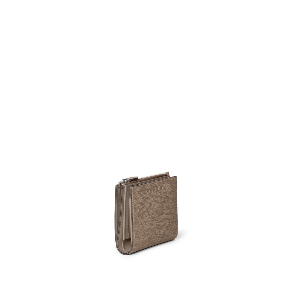 Bi-fold Slim Wallet Shrink Leather (Etoupe)