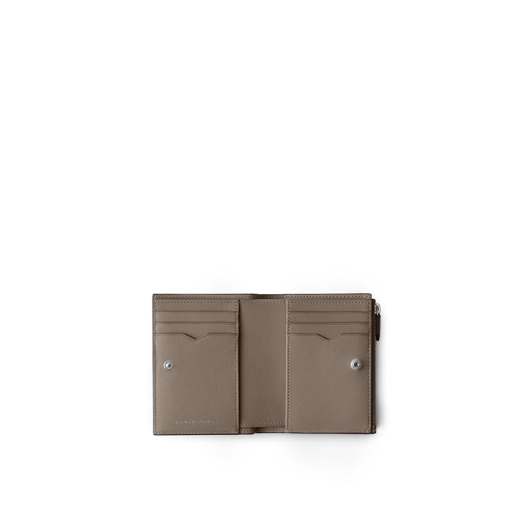 Bi-fold Slim Wallet Shrink Leather (Etoupe)