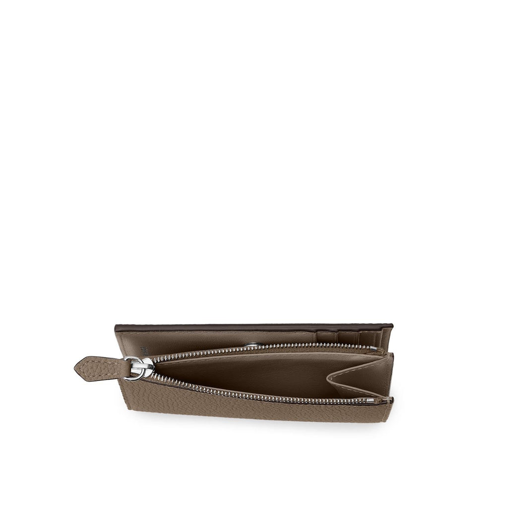 Bi-fold Slim Wallet Shrink Leather (Etoupe)