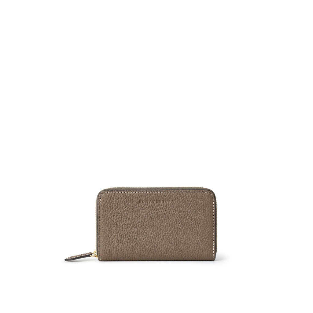 Compact Wallet Shrink Leather (Etoupe × Yellow)