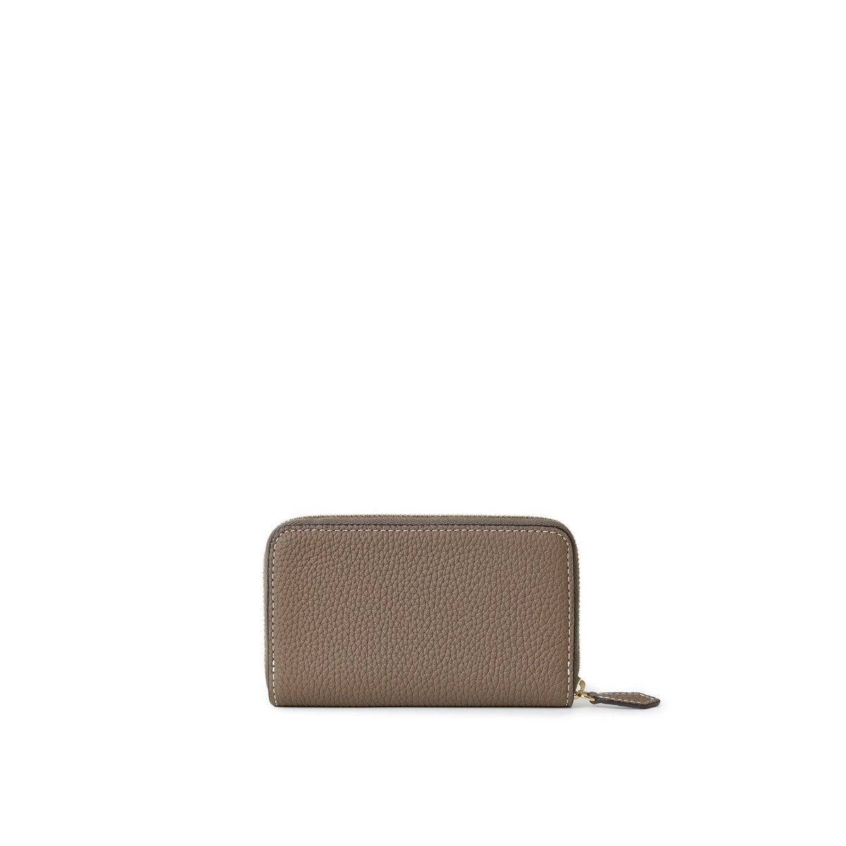 Compact Wallet Shrink Leather (Etoupe × Yellow)