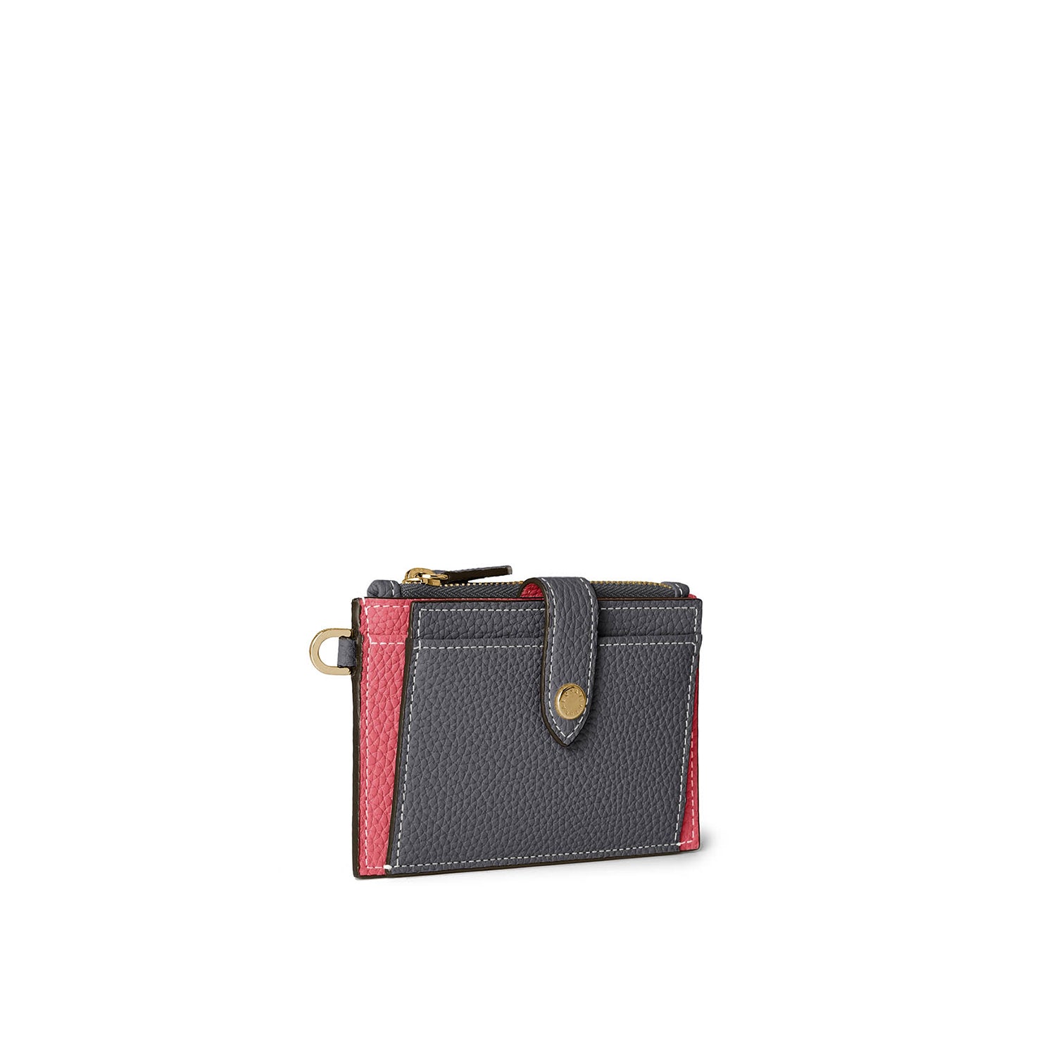 Belted Flap Card Case Shrink Leather