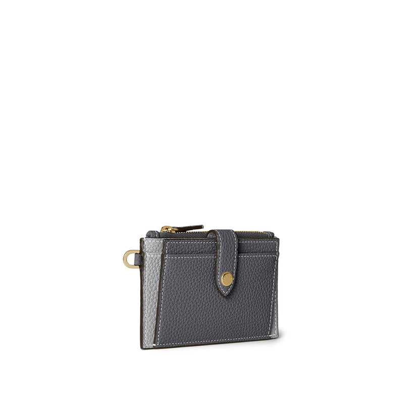 Belted Flap Card Case Shrink Leather