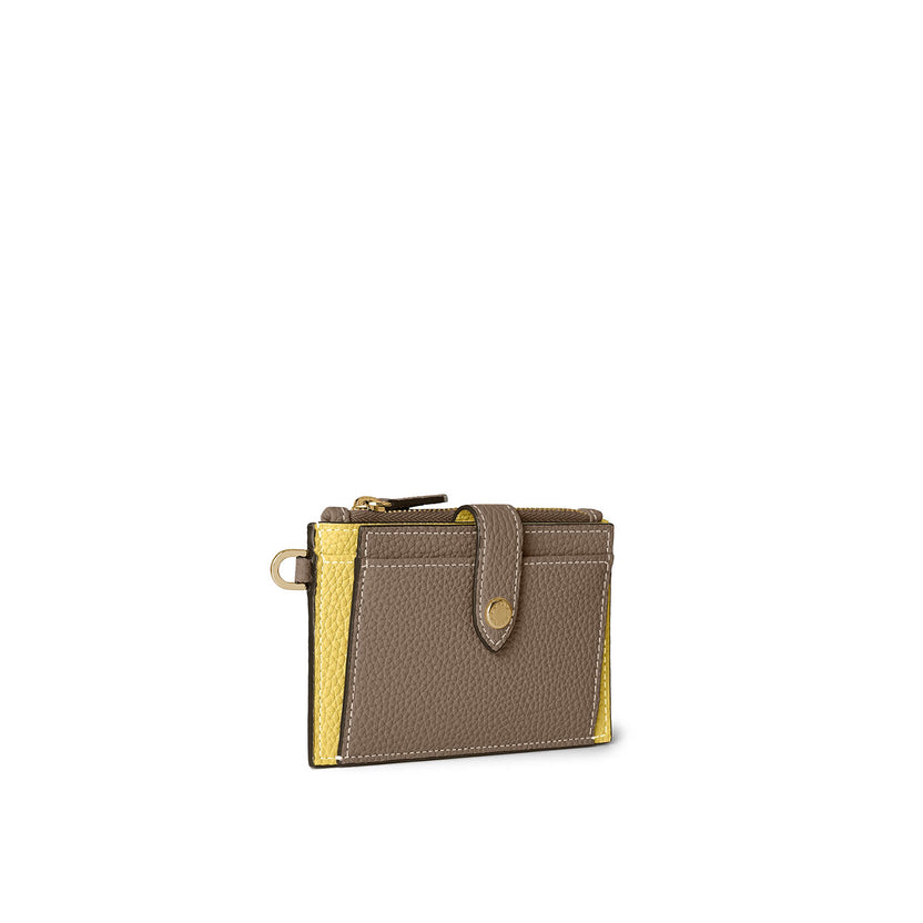 Belted Flap Card Case Shrink Leather