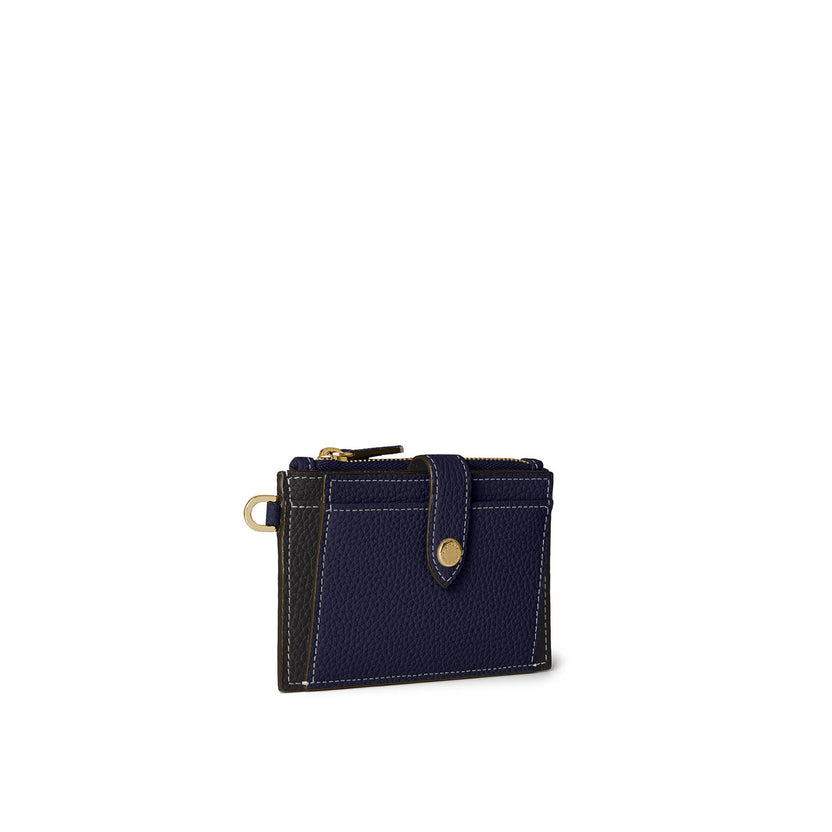 Belted Flap Card Case Shrink Leather