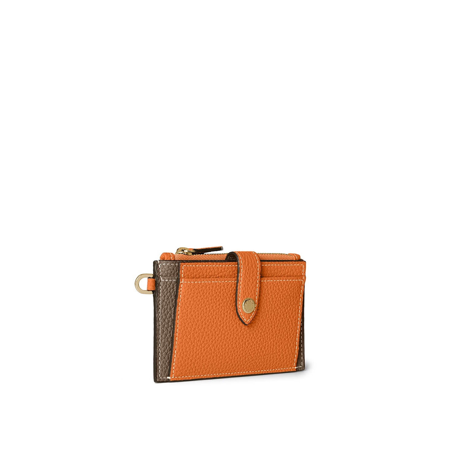 Belted Flap Card Case Shrink Leather