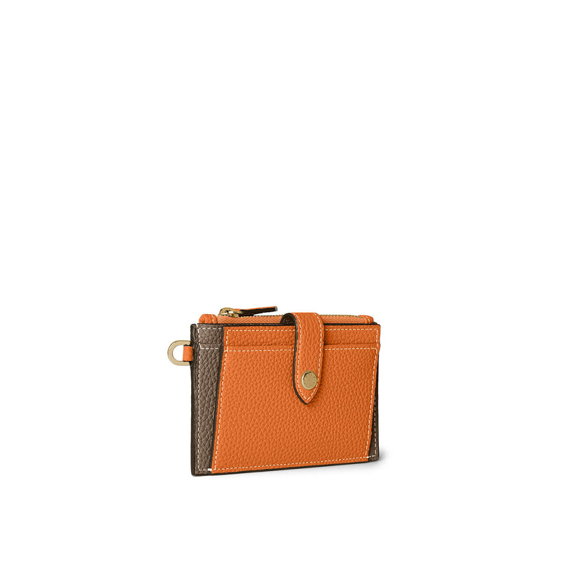 Belted Flap Card Case Shrink Leather