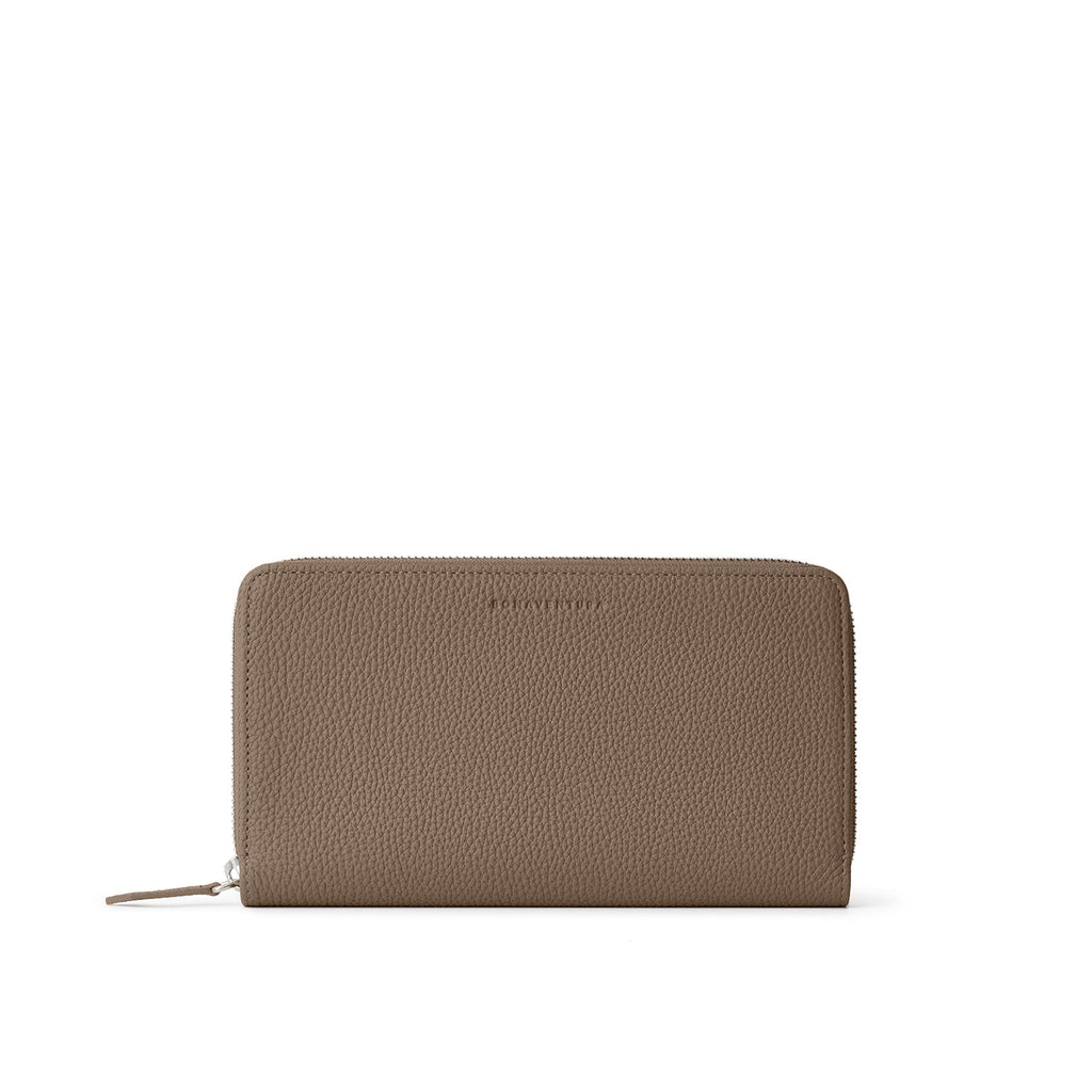 Large Long Wallet Shrink Leather (Etoupe)