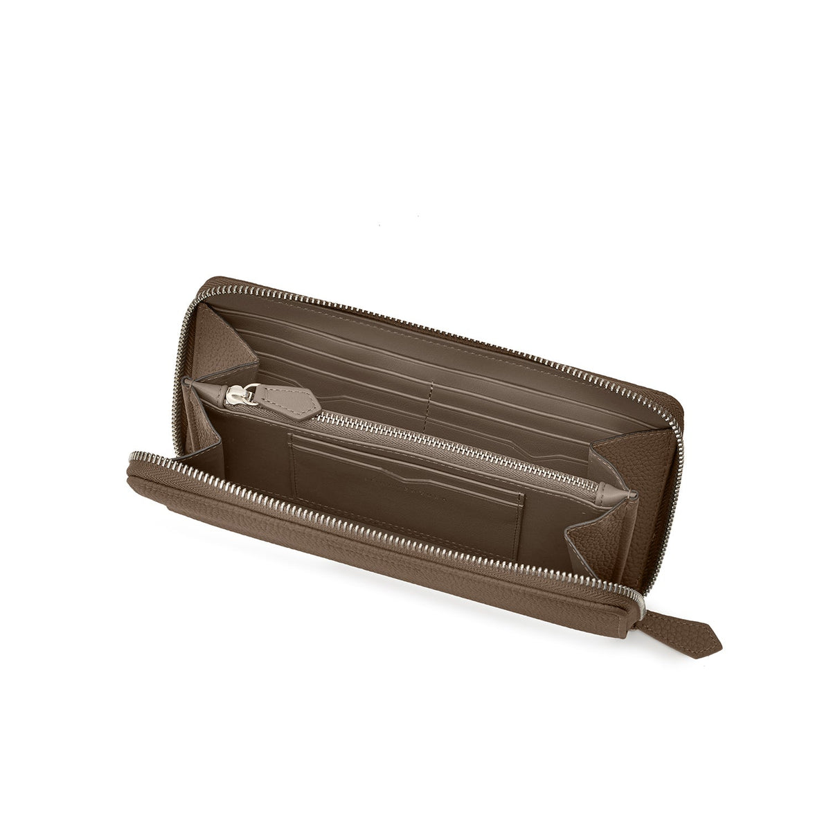 Large Long Wallet Shrink Leather (Etoupe)