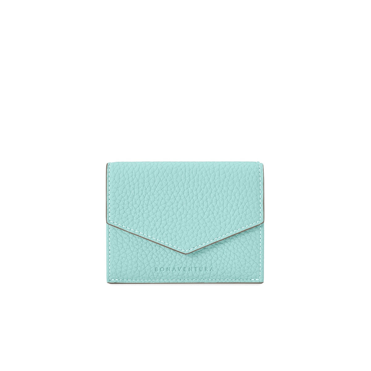 Small Wallet Shrink Leather (Mare Blue × Greige (Etoupe edge paint))