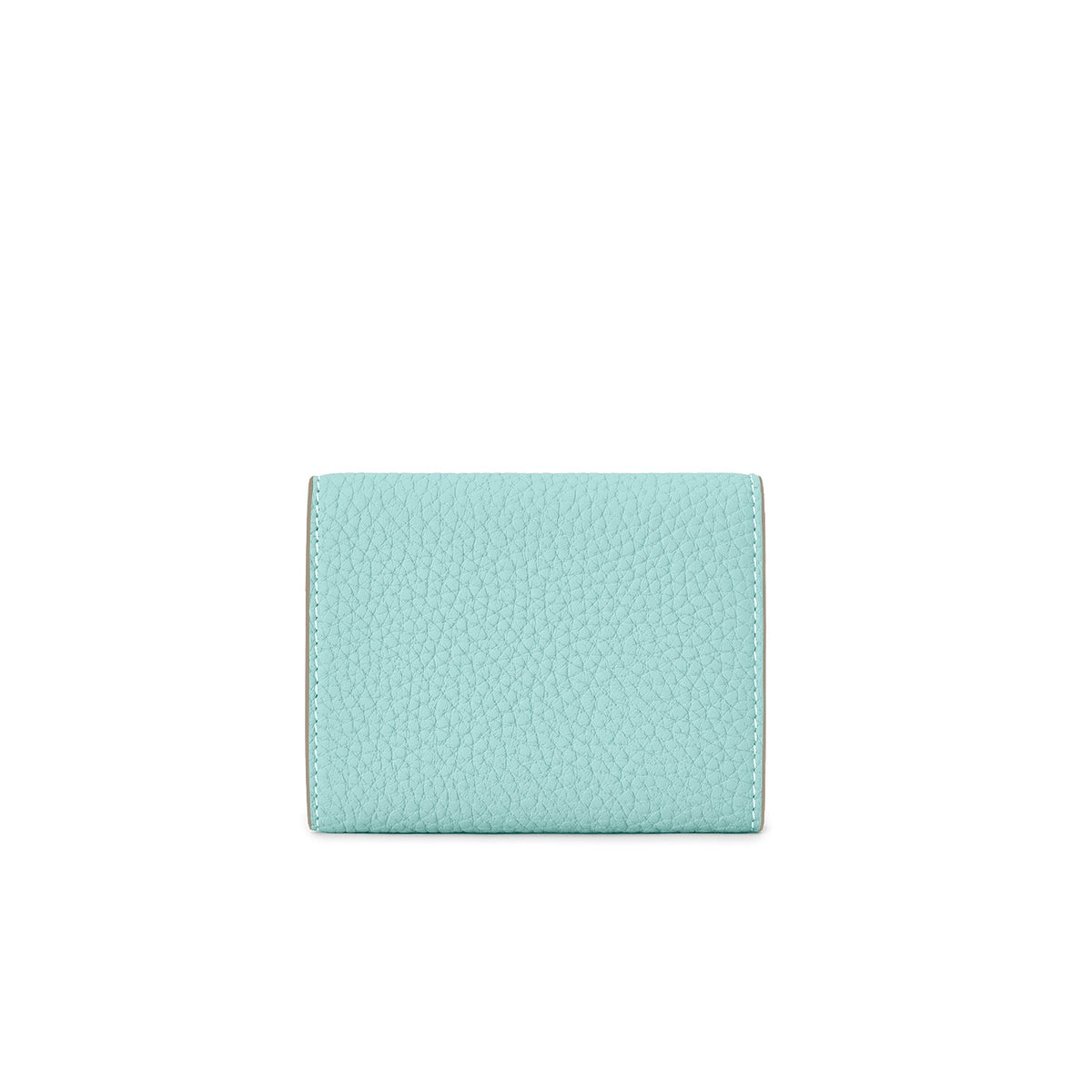 Small Wallet Shrink Leather (Mare Blue × Greige (Etoupe edge paint))