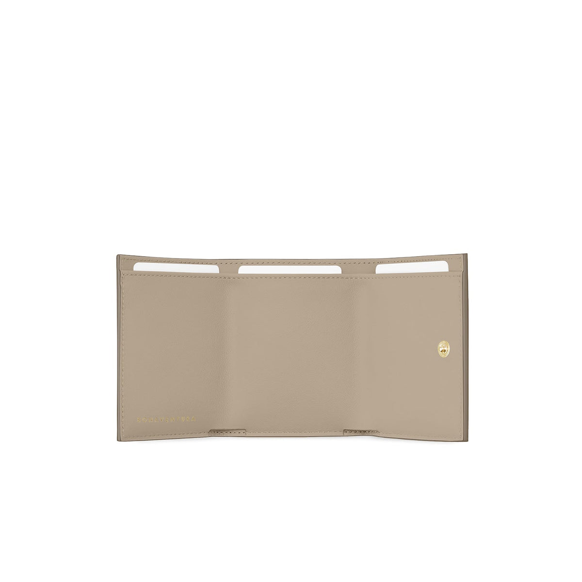 Small Wallet Shrink Leather (Mare Blue × Greige (Etoupe edge paint))