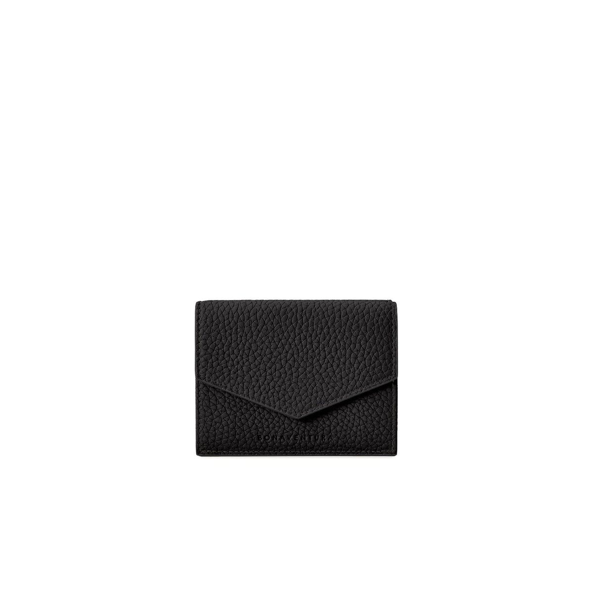 SAVOIA × BONAVENTURA Small Wallet All Shrink Leather (Black × Savoia Blue)