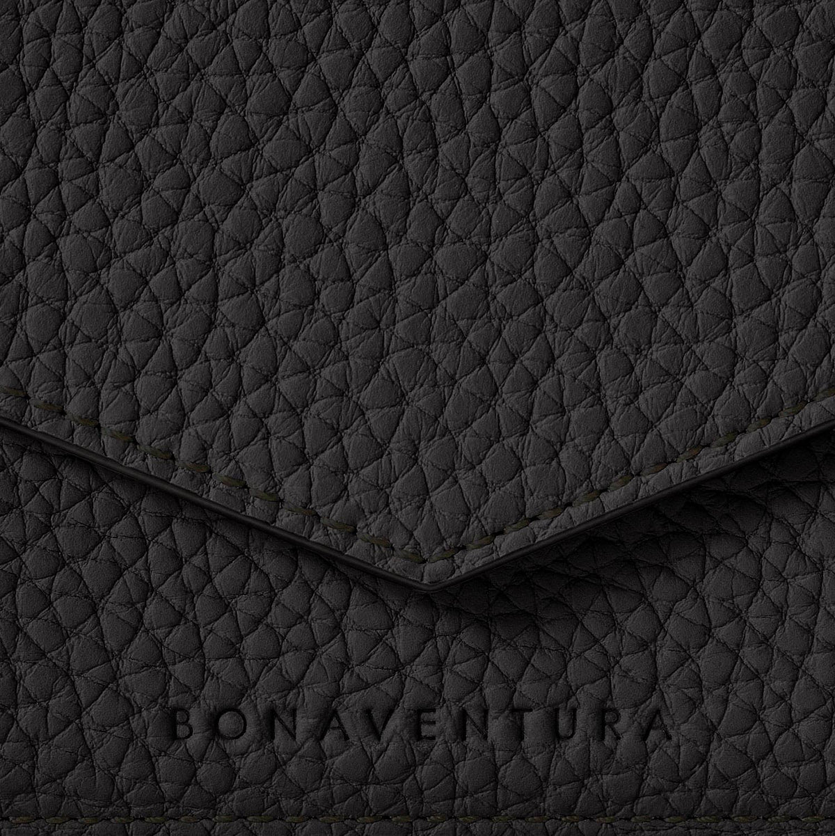 SAVOIA × BONAVENTURA Small Wallet All Shrink Leather (Black × Savoia Blue)