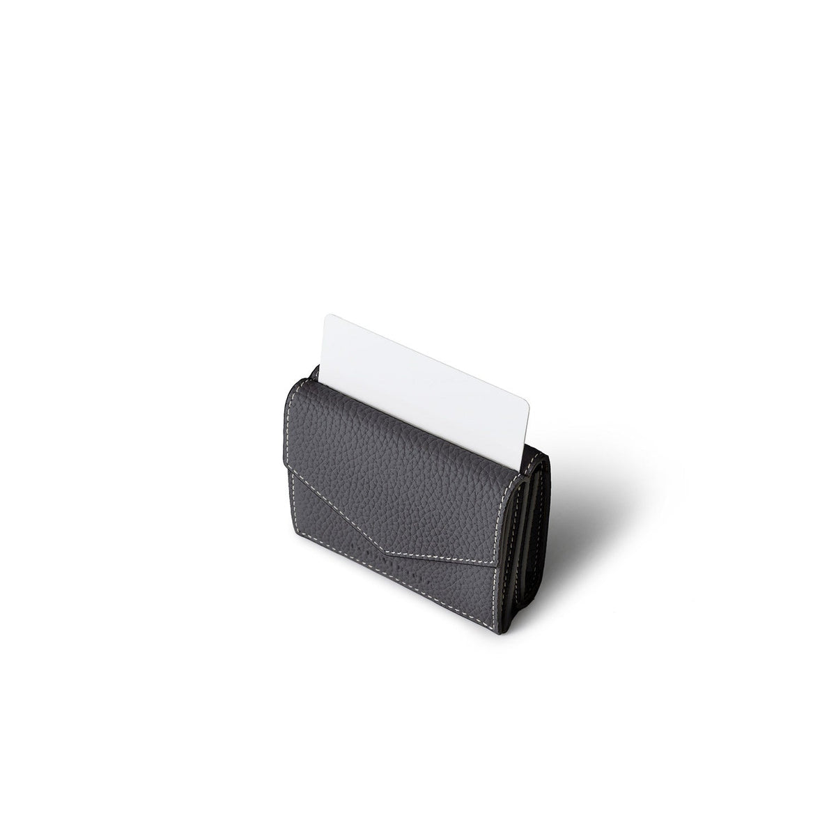 Small Wallet All Shrink Leather (Charcoal Gray)