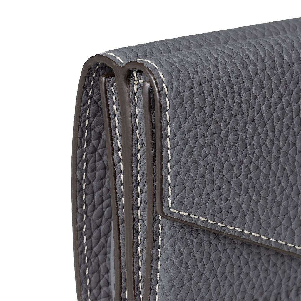 Small Wallet All Shrink Leather (Charcoal Gray)